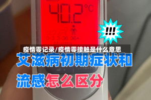 疫情零记录/疫情零接触是什么意思