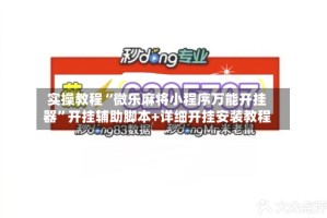 实操教程“微乐麻将小程序万能开挂器”开挂辅助脚本+详细开挂安装教程