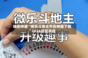 辅助神器“微乐斗地主外卦神器下载”2026透视开挂