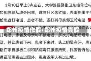 郑州疫情作假/郑州疫情真假