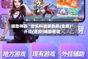 辅助神器“微乐科技辅助器(免费)”开挂(透视)辅助教程