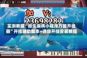 实测教程“微乐麻将小程序万能开挂器”开挂辅助脚本+详细开挂安装教程
