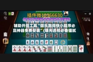 辅助开挂工具“微乐跑得快小程序必赢神器免费安装”(曝光透视必备猫腻)