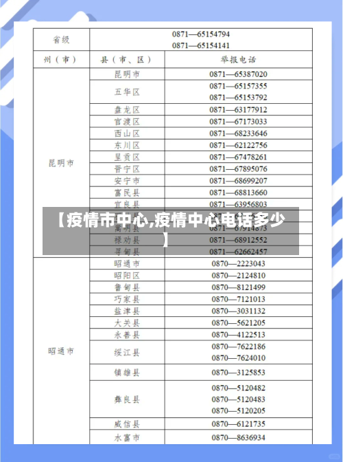 【疫情市中心,疫情中心电话多少】-第1张图片