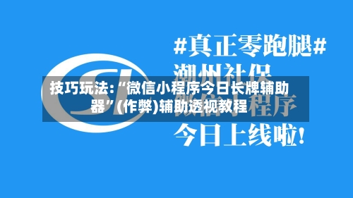 技巧玩法:“微信小程序今日长牌辅助器	”(作弊)辅助透视教程-第2张图片