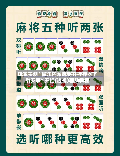 玩家实测“微乐内蒙麻将开挂神器下载安装”开挂(透视)辅助教程-第1张图片