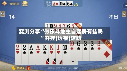 实测分享“微乐斗地主自建房有挂吗”开挂(透视)辅助-第1张图片